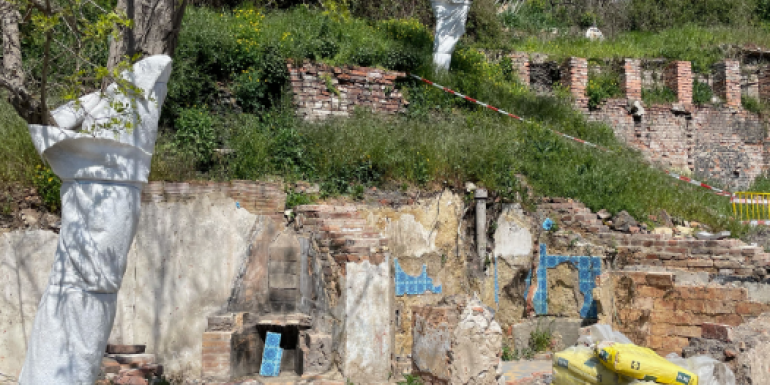 Odhalování ruin v památkové zóně Buďánka
